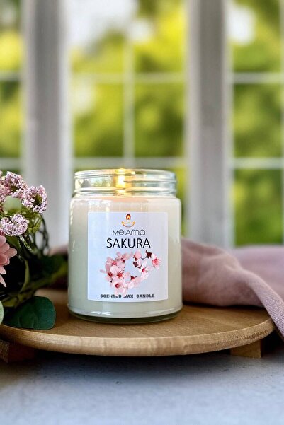Me Ama Japon Çiçeği Kokulu Cam Kavanoz Mum
