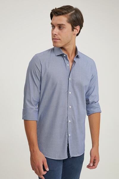 Tween Slim Fit Lacivert %100 Pamuk Gömlek