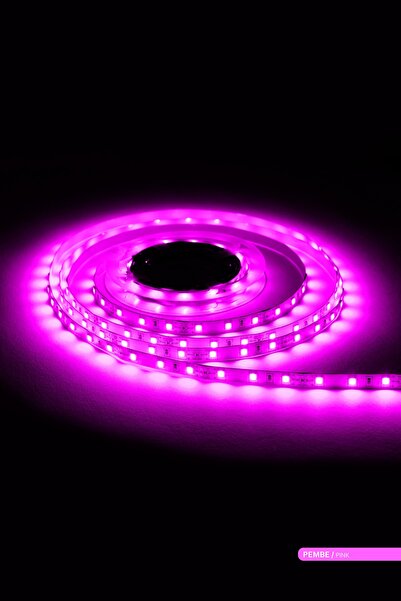 ACK Şerit Led 60 Led'li Pembe Işık 7w 5 Metre As01-00809