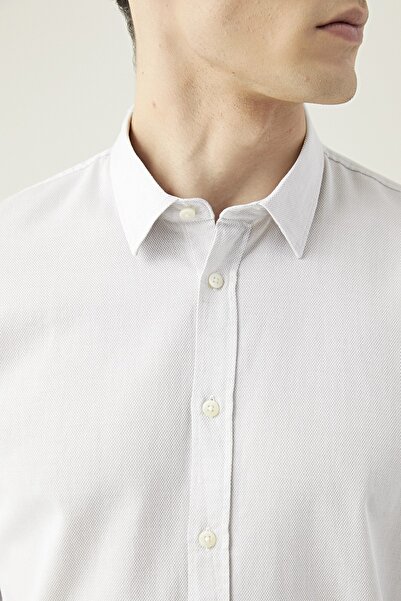 Tween Slim Fit Vizon %100 Pamuk Gömlek
