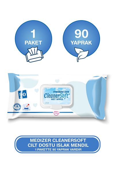 Medizer Cleanersoft Wet Wipes 90 Sheets Wet Towels Suitable for Babies
