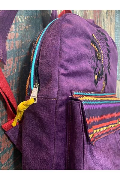 Street Bag Σακίδιο πλάτης με κέντημα ινδιάνων Ethnic Αυθεντικό Bohemian Daily Travel Backpack