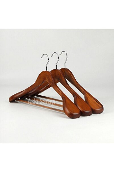 menofis Ahşap Ceket Askısı Ahşap Takım Elbise ve Palto Askısı  3 Adet