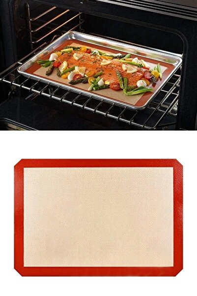 Hitfoni Fireproof Non-Stick Silicone Multi-Purpose Wide Oven Mat Cookie Cake Baking Mat 30*40 Cm