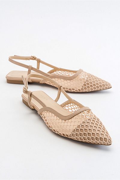 LuviShoes Dámské sandály Brace Beige Skin