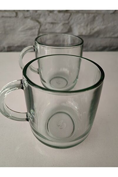 ALANYA HOME DECOR Paşabahçe Iconic 2 Pieces Handled Mug Handled Mug 245cc Live Beautifuful