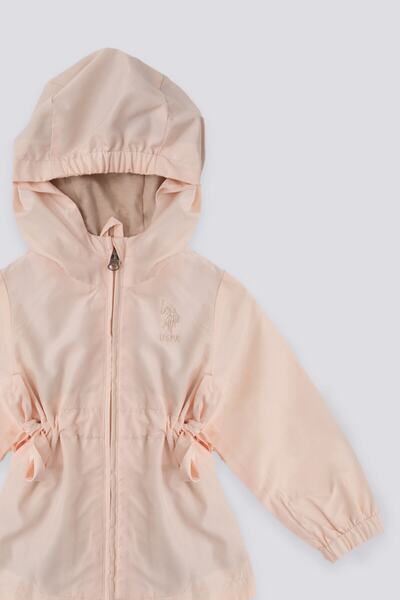 U.S. Polo Assn. U.S. Polo Assn Light Shades Light Salmon Baby Girl Raincoat