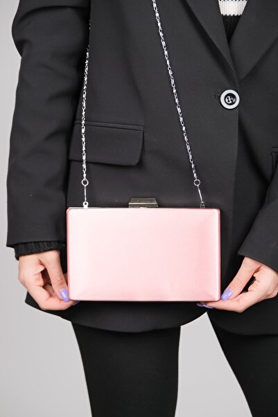 LuviShoes Helf Pink Satin Women's Evening Dress Bag