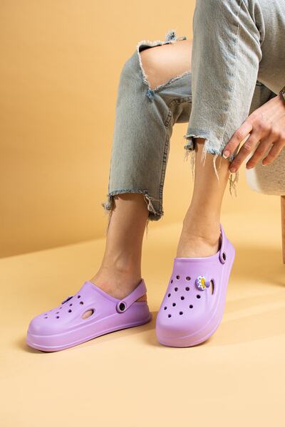 Pembe Potin Woman Lila Eva Sea Beach Cook Doctor Nurse Hospital Teacher Confort Comfortable Sandals Slippers