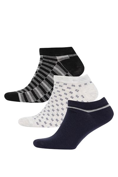 DeFacto Men's 3-pack Cotton Booties Socks