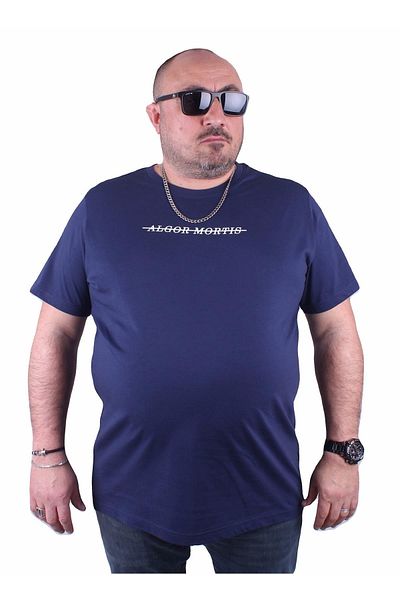 Starbattal Algor Mortis 23173 Marine - Tricou cu gât roșu de mărime mare