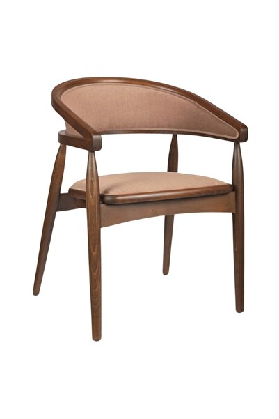 ROYS AHŞAP Ceviz Döşemeli Gazel Mutfak Sandalyesi 1017