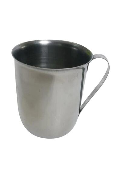 İstoç Türk 1 Adet Kulplu Paslanmaz Çelik Bardak 250 cc Tutmalı Saplı Çelik Ku...