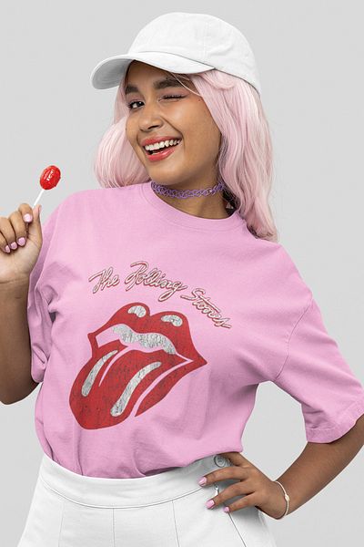 SUNFREE Μπλουζάκι με στάμπα των Rolling Stones
