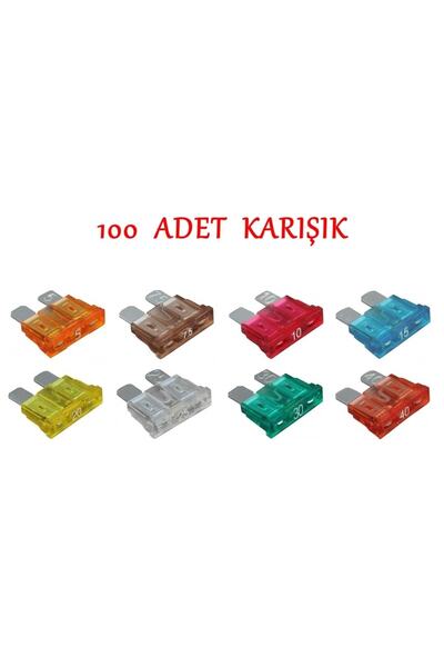 Betamax (100 Adet) Karışık Oto Bıçak Sigorta Normal/Standart
