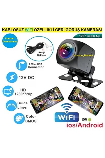 Kalite Karavan Için Kablosuz Geri Görüş Kamerası (cep Telefon Ve Tabletin Wifi Özelliği Ile Kullanılır)