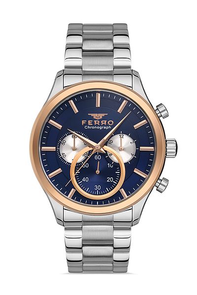 FERRO Silver Steel Cord Men's Wristwatch Fm31309a-e3