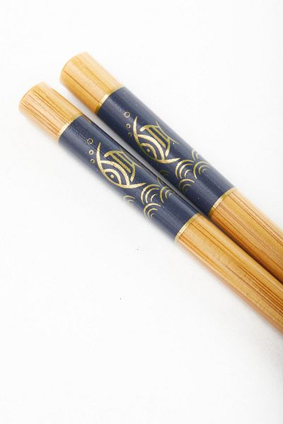 Kiyomi Multi-Use - Bamboo Dark Blue Wooden Chopstick - 22.5 Cm