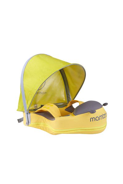 Schulzz Mambobaby Swimming Ring with Canopy Safety Lock for Children Swimsafe Yellow Arm Ring Ring 8-36 Months
