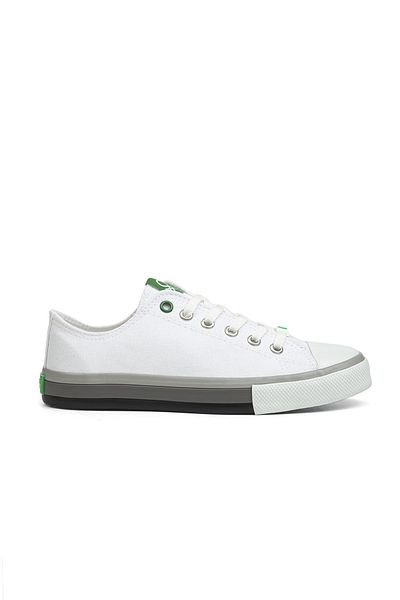 Benetton ® |   Bn-30191 - 3374 White Grey - Ανδρικά αθλητικά παπούτσια