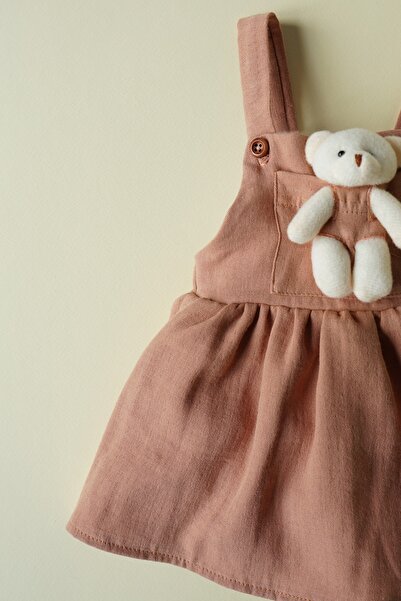 ipek atlas Baby Girl Teddy Bear Gardener Παιδικό Salopet