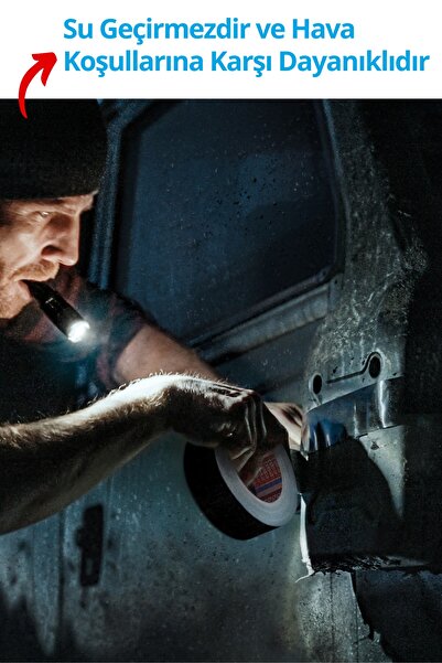 Tesa Ekstra Güçlü Duct Tamir Bandı, Ultra Power, 10m X 50mm, Siyah