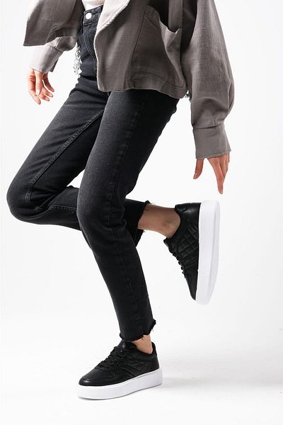 Mio Gusto Tenisi casual pentru femei Theresa Black Color
