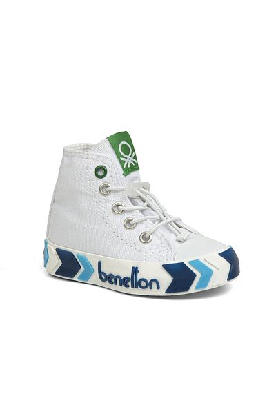 Benetton ®| Bn-30646 - 3394 White Navy Blue - Children's Sneakers