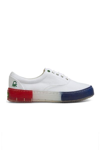 Benetton ® |   Bn-30696-3114 Alb Bleumarin - Pantofi sport de damă