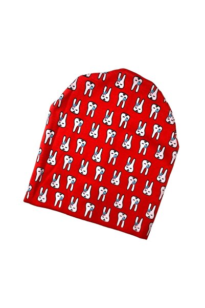 Çift Katlı Penye Interlok Bebek Çocuk Bere (uykucu Tavşan)