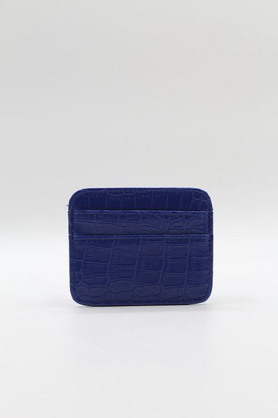 NOTHING Women's Sax Blue Crocodile Patterned Card Holder Mini