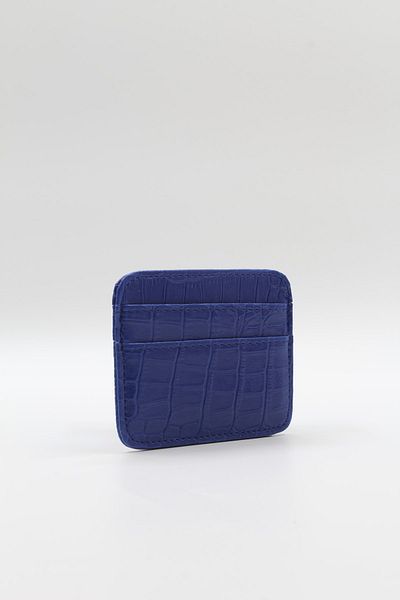 NOTHING Women's Sax Blue Crocodile Patterned Card Holder Mini