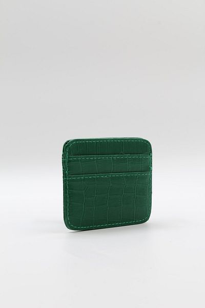 NOTHING Women's Green Crocodile Patterned Card Holder Mini