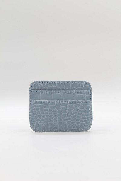 NOTHING Dámský mini držák na karty se vzorem krokodýl baby blue
