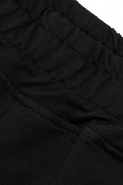 Cottonland Kadın Arıana Likralı Bol Paça Kapri Pantolon Siyah