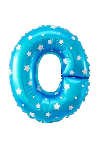 kidspartim O Letter Blue Foil Balloon 16 Inch 40 Cm