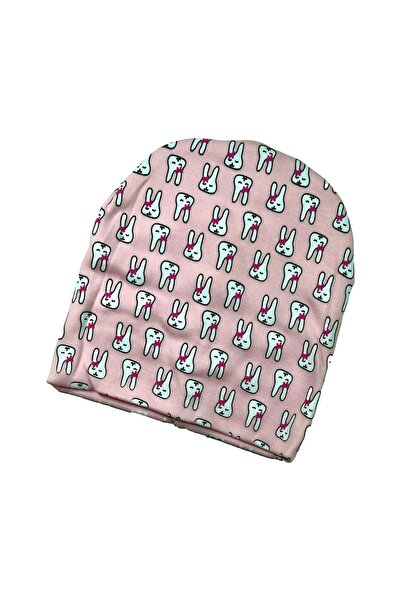 Çift Katlı Penye Interlok Bebek Çocuk Bere (uykucu Tavşan)