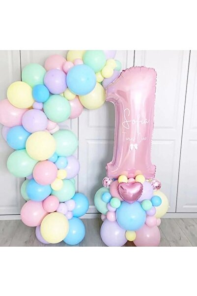 DÜVENCİ TİCARET مجموعة بالون معكرون لعمر سنة واحدة