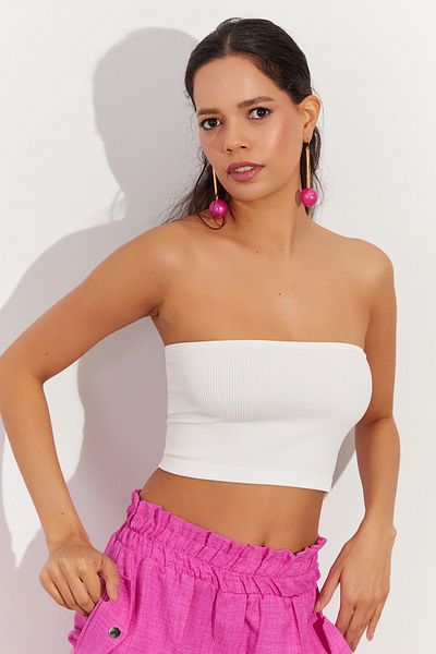 Cool & Sexy Bustier - Weiß - Unifarben
