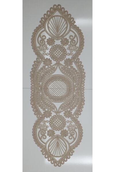 WENESSİ Anglez Kordon Nakışlı Yaprak Desen Büyük Şömen