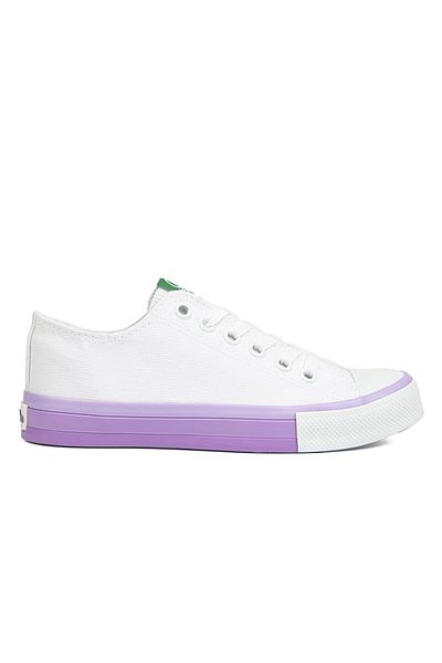 Benetton ® |   Bn-90176-2 - 3374 Liliac alb - Pantofi sport pentru dama
