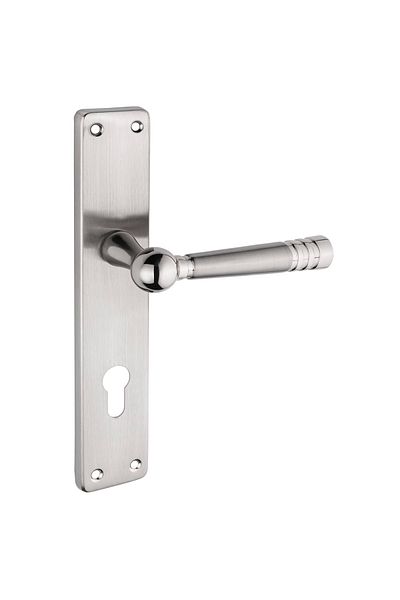 KOLDOOR Ottoman Yale Door Handle Luxury Square Mirrored Nickel Satin Right Press One Way