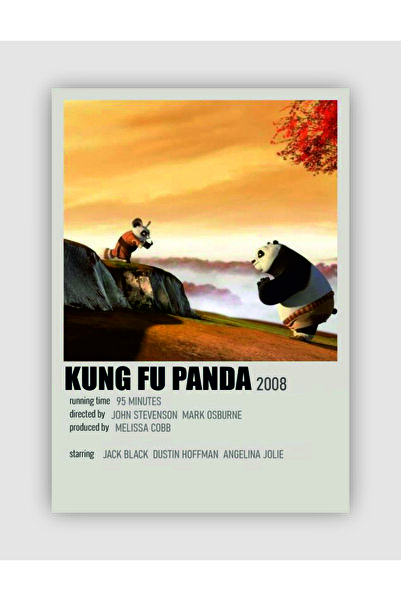 fırsatlar diyarı Kung Fu Panda Film Info Card Bilgi Kartı Duvar Posteri
