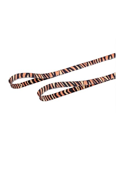 Schulzz Luxuryshoe Ayakkabı Çifti Bağcığı Kaplan Desenli Bağcık 140 Cm