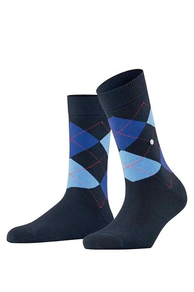 Burlington Damen Socken 3er-Pack – Queen, Kurzstrümpfe, Baumwolle, Rautenmuster, Logo