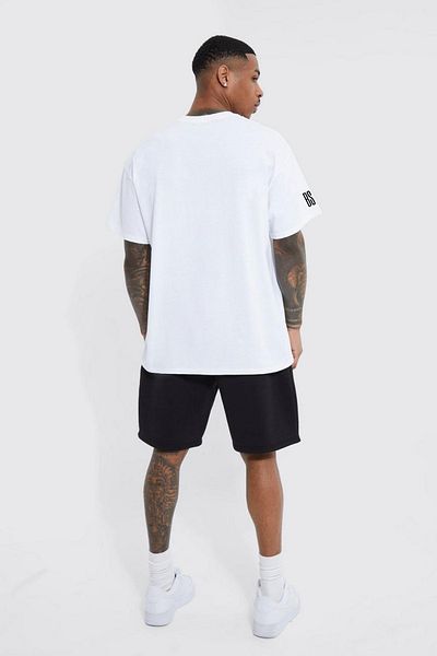 BSBSPOR Teddy Bear Printed Black White Gray Comfortable Oversize Fit Large Size Loose Fit Oversize T-Shirt Poor Sleeve