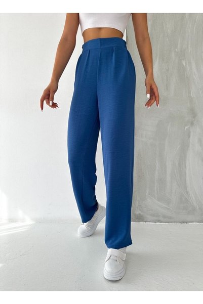 alenmoda Wide Leg Ayrobin Palazzo Women's Trousers