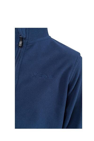 2AS Pade Tam Fermuarlı Çocuk Polar Sweatshirt Lacivert