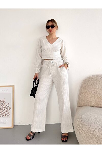 S&A Collectionn Ženska bluza sa dugim rukavima i V-izrezom, normalne kroj pan...