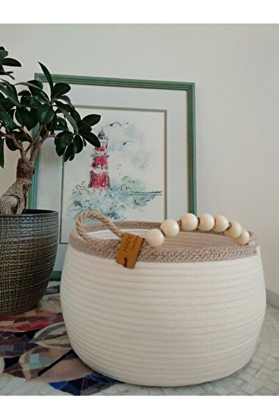 karelim home Çok Amaçlı Dekoratif Organizer Sepet Saksılık 25x15